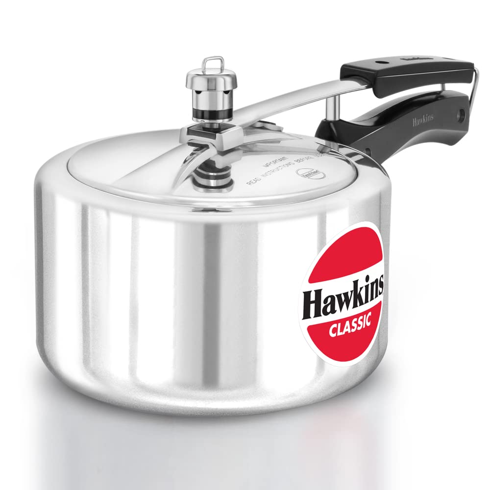 Upgrade your kitchen with the Hawkins Classic 3L Pressure Cooker! Made with premium aluminium and gas stovetop compatibility, it ensures super-fast cooking for 3–4 people. Learn more now!