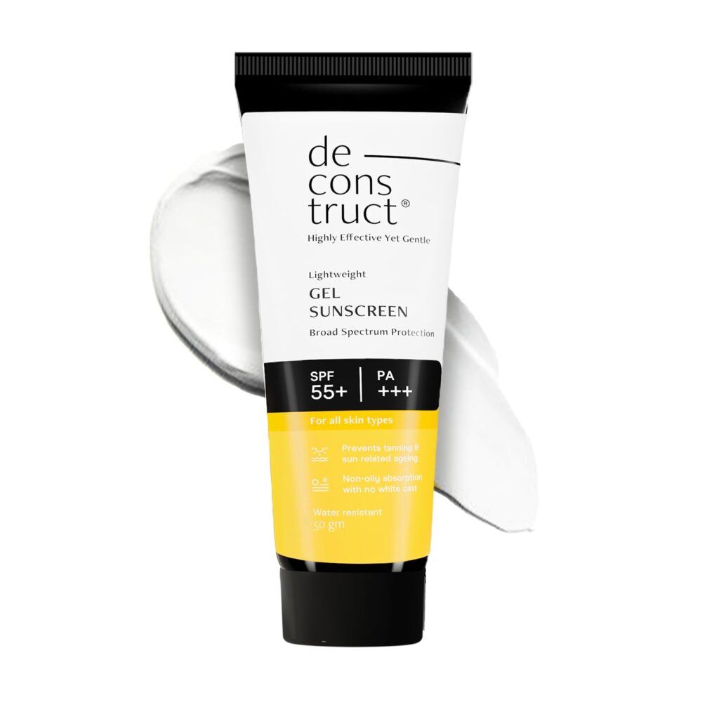 Discover how Deconstruct Face Gel Sunscreen with SPF 50+ protects your skin from harmful UV rays, prevents tanning, and keeps your skin fresh without a white cast. Lightweight, non-greasy, and perfect for all skin types. Read now!