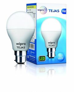 Upgrade your lighting with the Wipro Tejas 9W LED Bulb. Experience 6500K Cool Day White light with high voltage protection, 4Kv surge protection, and long-lasting performance for home and office use.