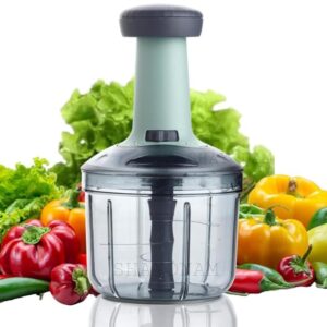 Tired of spending hours chopping veggies? The SHAYONAM Manual Hand Press Push Chopper makes it effortless! With 4 ultra-sharp stainless steel blades and an easy push mechanism, it delivers fast and efficient chopping for onions, tomatoes, nuts, and more!