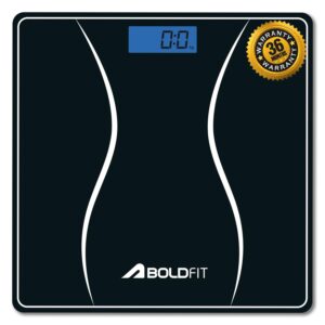 Discover the Boldfit Weight Machine – a high-accuracy digital bathroom scale with a sleek design, extra-large LCD display, and a 36-month warranty. Perfect for tracking your fitness goals!