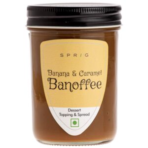 Discover why foodies are raving about the delicious and natural Sprig Banana and Caramel Banoffee spread. Perfect for breakfast, desserts, and more – with no artificial flavours or hydrogenated fats!