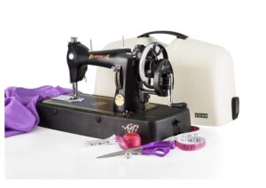 Looking for a reliable sewing machine? The USHA Sewing Machine Umang Composite is perfect for light to heavy fabrics, with an auto-tripping bobbin winder, screw-type pressure adjuster, and a heavy flywheel. Read full review here.