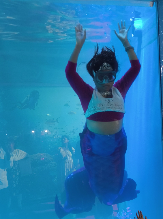 Discover the magical Kashmir Jalkanya Exhibition near Nexus Mall, Kukatpally, Hyderabad. Experience snowy rooms, mountain scenes, and an amazing mermaid underwater performance — perfect for families!