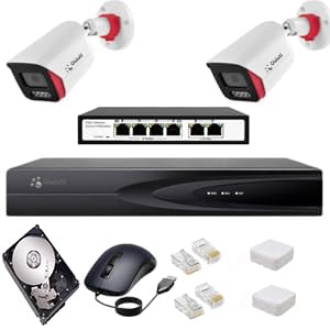 Secure your home with the QIDOTS 2 Camera CCTV Combo Set featuring 4K Ultra HD resolution, AI human detection, night vision, and a powerful 8-channel NVR. Plug-and-play setup, ideal for indoor and outdoor surveillance.