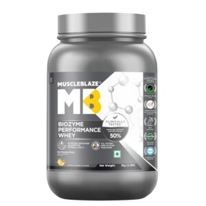 MuscleBlaze Biozyme Performance Whey offers 50% faster absorption with 25g protein per scoop. Discover why it’s India’s #1 post-workout protein choice.