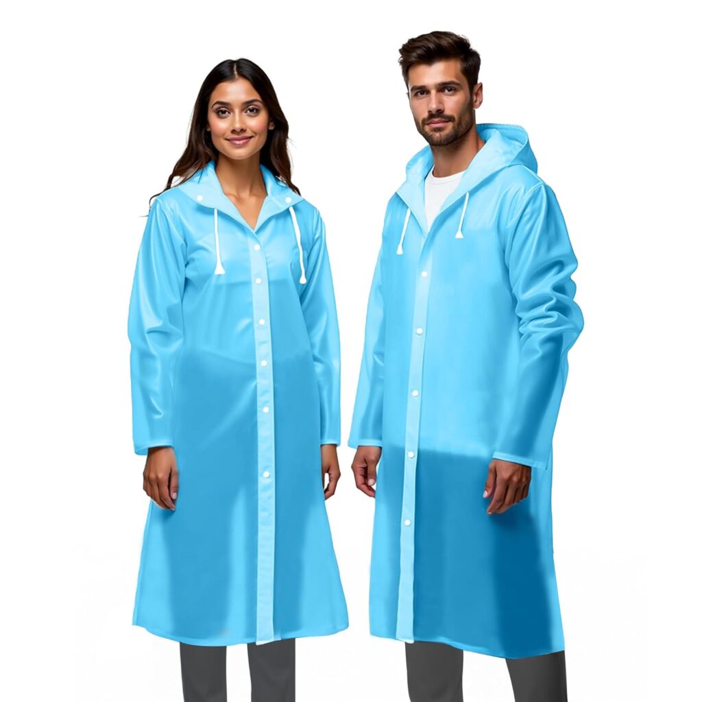 Stay dry in style with the Robustt Unisex Raincoat With Hood – eco-friendly, waterproof, lightweight, and ready for every outdoor adventure.