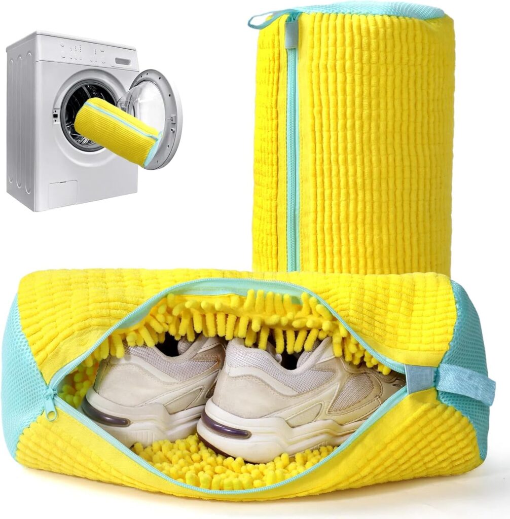 Effortlessly clean your shoes with the Shoe Washing Machine Bag Laundry Shoe Bag. Designed for washer & dryer use, this durable, reusable bag offers 360° deep cleaning and protects both shoes and machines. A must-have for sneakerheads!