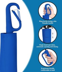 Meet the TEKCOOL UV Umbrella with Novelty Carabiner Handle – a compact, windproof, travel-friendly umbrella designed for all-weather protection.