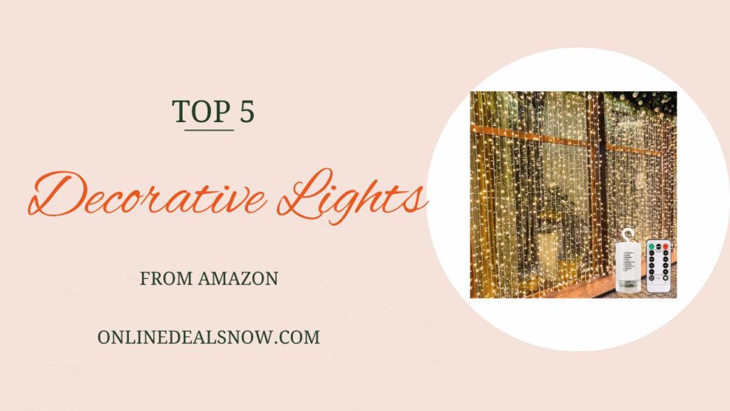 Elevate your space with the top 5 decorative lighting picks from Amazon. From fairy curtains to customizable neon signs, discover mood-making lights that blend style, ambiance, and convenience.