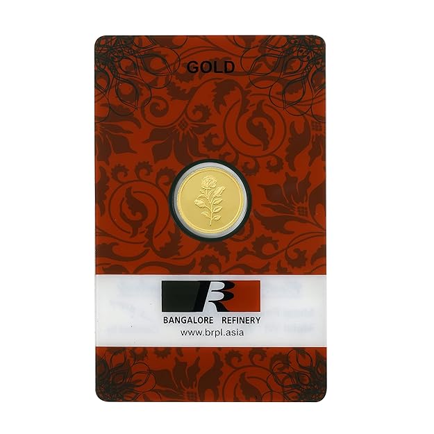 Discover why the Bangalore Refinery 2 Gram 24k Gold Rose Coin is trending fast on Amazon. A perfect blend of purity, elegance, and investment—read full details before you miss out!