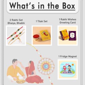 Celebrate this Raksha Bandhan with elegance and tradition. Discover the stunning CraftVatika Rakhi Set for Brother and Bhabhi, handcrafted with love, featuring kundan floral rakhis and a cute fridge magnet gift. Limited-time festive vibes only!