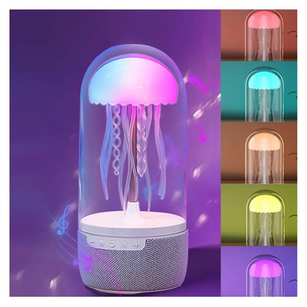 Discover the One94Store Jellyfish Lamp Bluetooth Speaker – a 7-color changing LED night light with floating jellyfish effect and wireless music playback. The ultimate room decor and relaxation gadget of 2025!