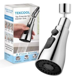 Transform your kitchen routine with the TEKCOOL Tap Extender — a flexible faucet extension that saves water, rotates 720°, and makes dishwashing effortless!