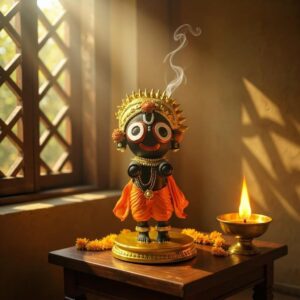 AURANCE Resin Bal Jagannath Idol | Compact & Colorful Statue For Car Dashboard, Office Or Temple, 6 cm , 5 cm