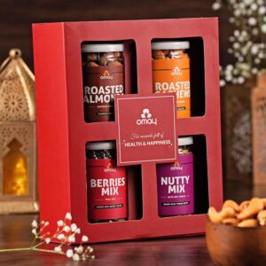 Looking for a premium, oil-free gift box packed with roasted snacks and dry fruits? Discover why the Omay Foods Wholesome Treats Gift Box is perfect for clients, family, and festive celebrations.