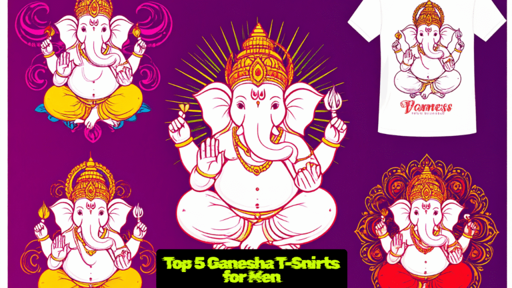 Explore the top 5 Lord Ganesha T-shirts on Amazon that combine stunning design, comfort, and durability. From vintage prints to festive vibes, find your perfect divine tee today!