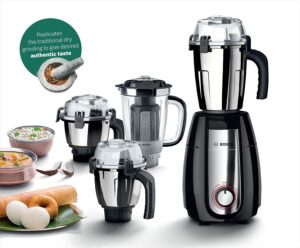 Experience raw power with the Bosch TrueMixx 1000W Mixer Grinder! PoundingBlade tech, hands-free operation & overload protection for perfect grinding.