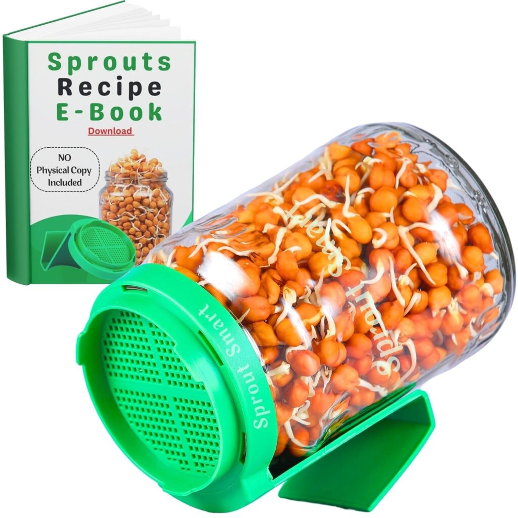 Discover how the Sprouts Maker Glass Jar helps you grow fresh, chemical-free sprouts at home in just 2–3 days. Hygienic, reusable, and odor-free – perfect for a healthy lifestyle.