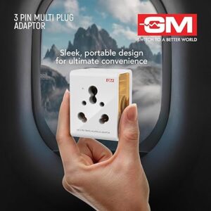 Discover the GM 16AMP 3-Pin Multi Plug Adapter (GM 3050) – a compact, durable, and travel-friendly universal charger that supports both 2-pin & 3-pin plugs. Perfect for smartphones, laptops, tablets, and small appliances. Safe, reliable, and a must-have for every household and traveler.