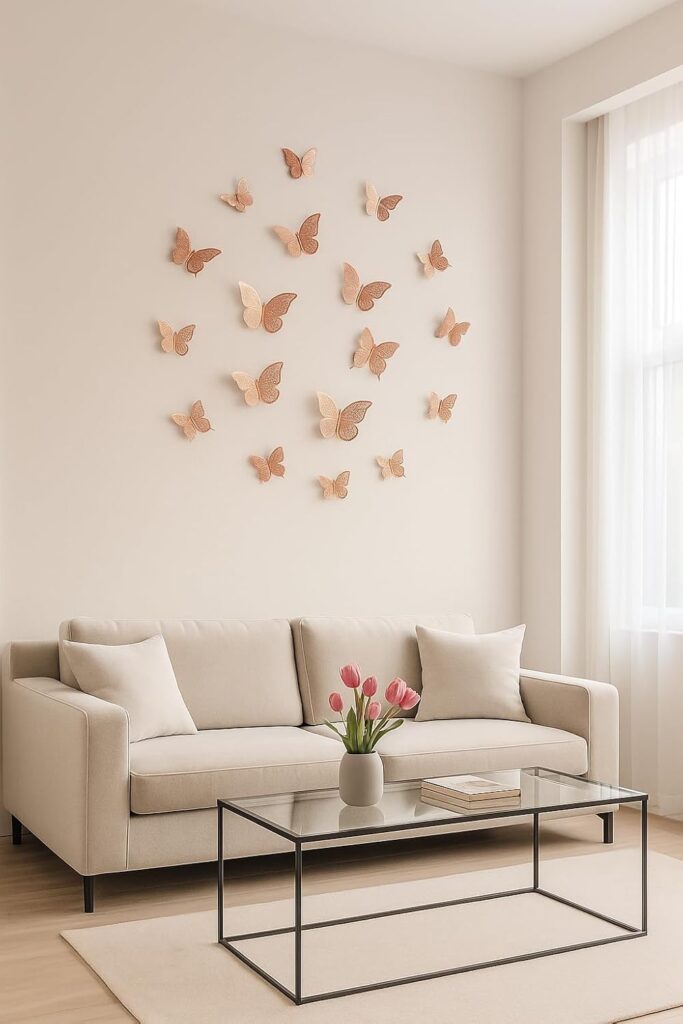 Add instant elegance to your space with Xtore® Rose Gold Home Decor 3D Butterfly Wall Stickers. A reusable set of 12 with sticking pads — perfect for walls, doors, laptops, and more. Make your home look magical today!