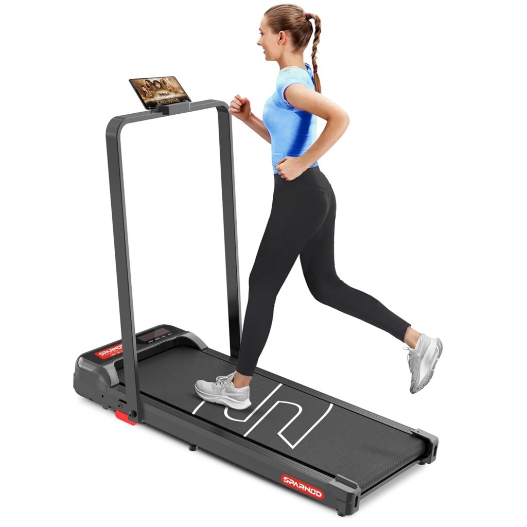 Discover the Sparnod STH-3004N 2 in 1 Walking Pad Treadmill – foldable, lightweight & perfect for home or office workouts. With a 2.5HP motor, 7% incline & LED display, it’s your ultimate fitness partner for walking & light jogging.