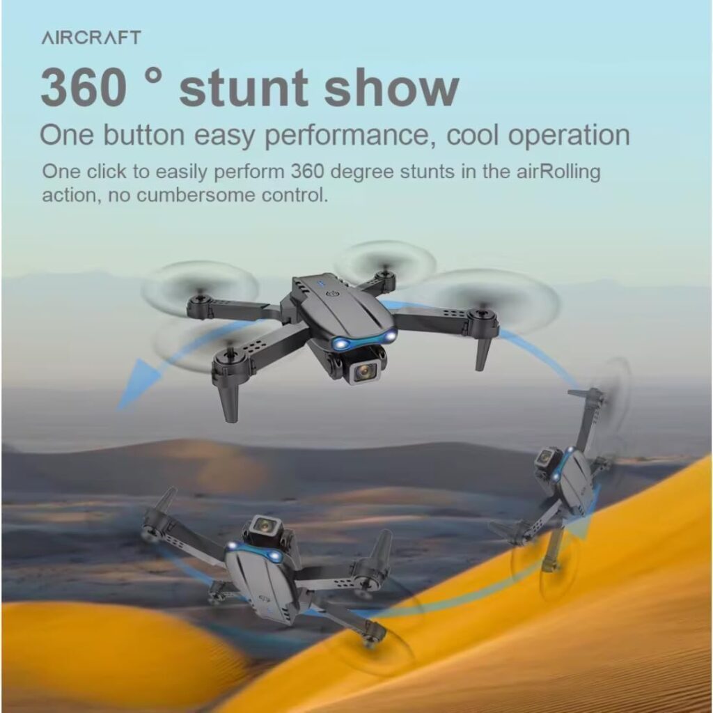Capture cinematic aerial shots with the WELVIZHI Dual 4K Drone. Enjoy WiFi FPV, 360° flips, optical flow stability, 40-min flight & one-key control!