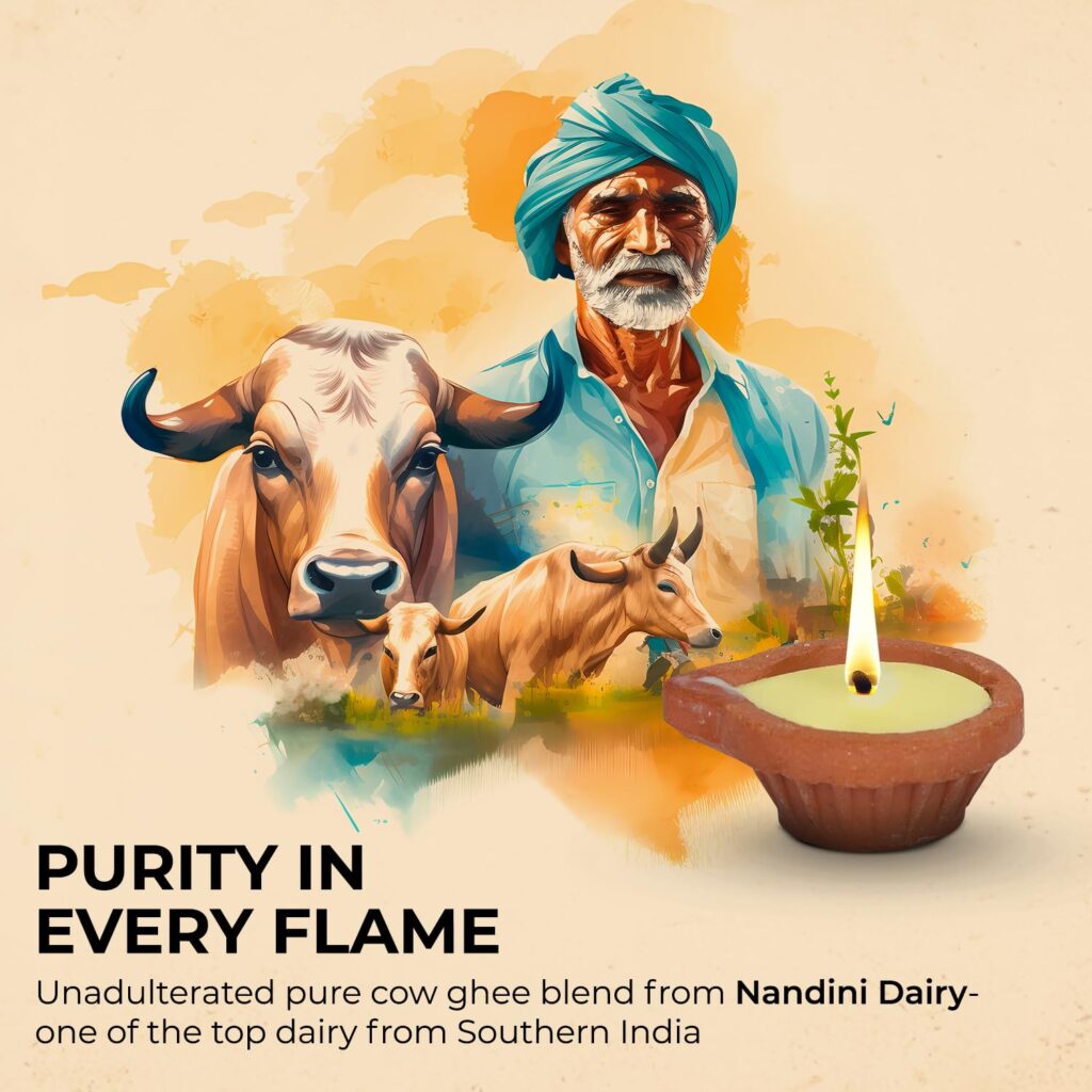 Illuminate your home with Welburn Veda&Co® Pure Cow Ghee Diya – 100% natural, ready-to-use, smoke-free clay diyas made with pure cow ghee. Perfect for Diwali, pooja, and daily rituals. Bring purity and calmness to every prayer.
