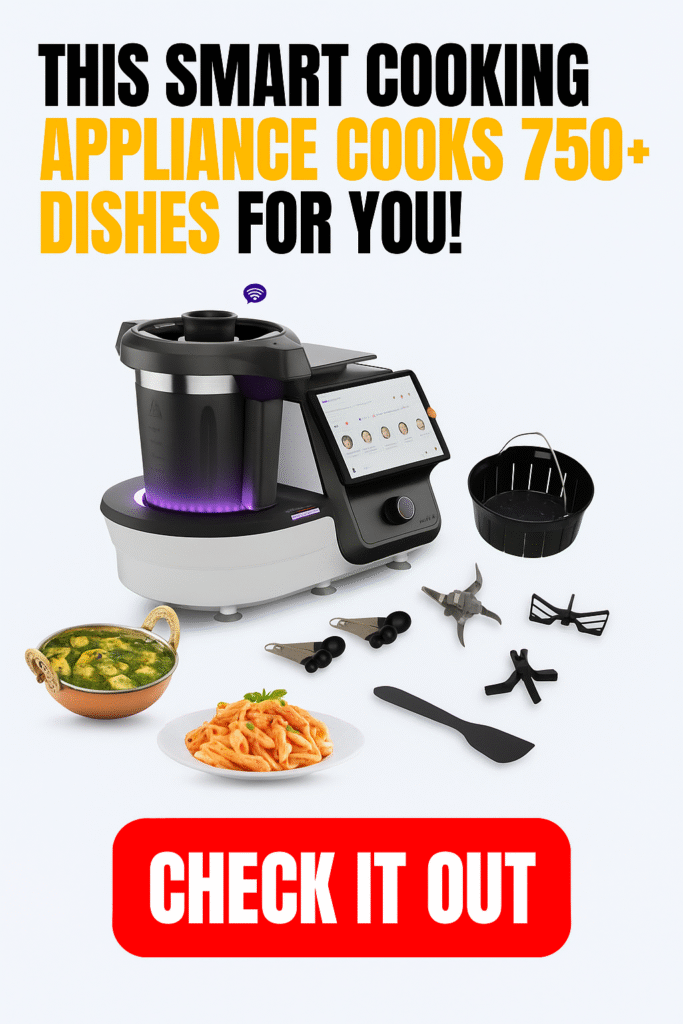 Discover the all-new Upliance 2.0 Smart Cooking Appliance — an AI-powered device that chops, stirs, cooks, grinds, steams, sautés & even cleans. With WiFi control, 750+ guided recipes, 10 cooking modes & a powerful motor, it transforms your kitchen into a fully automated chef.