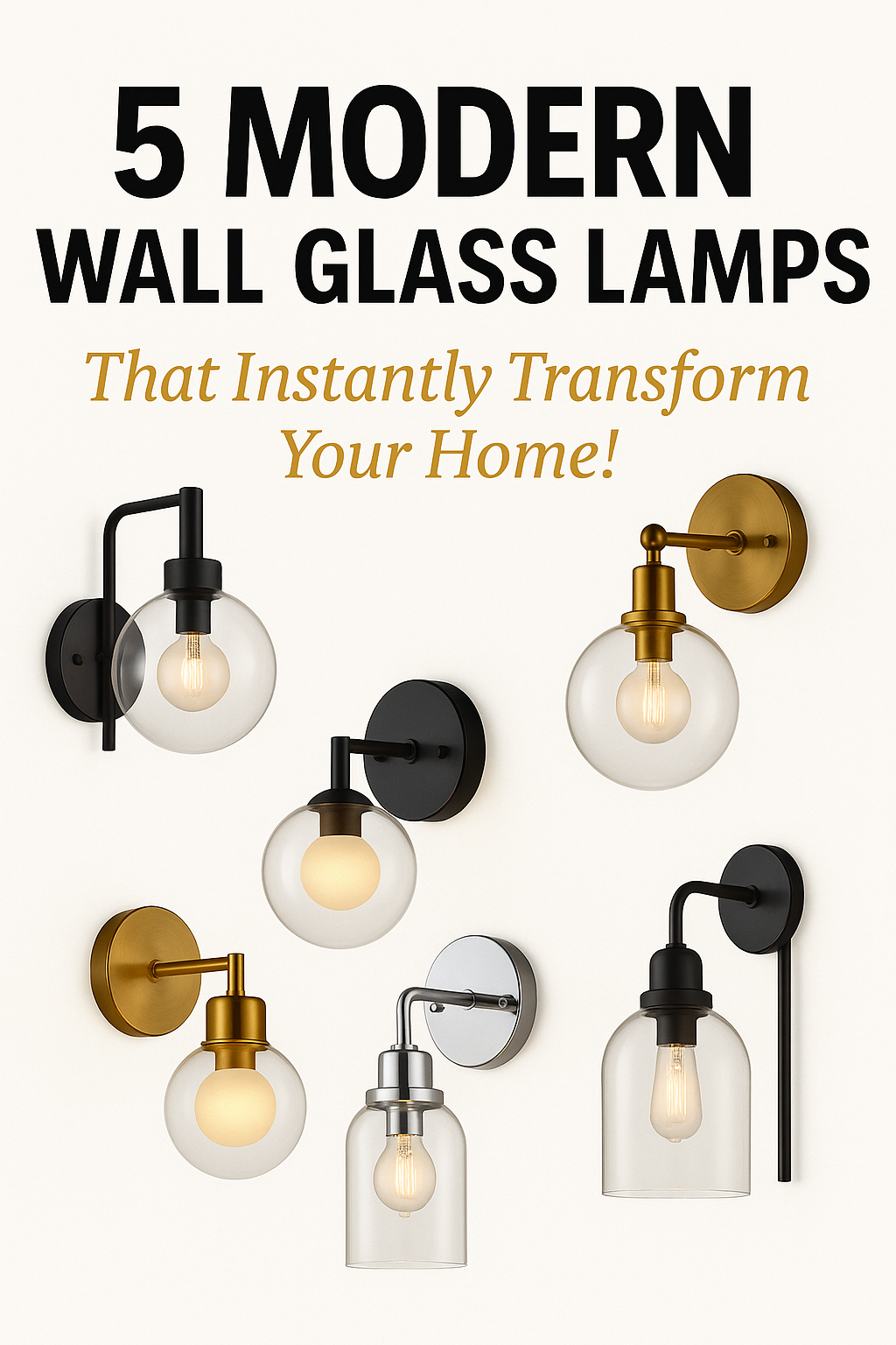 Discover the top 5 modern wall glass lamps on Amazon that blend luxury, minimalism, and brightness. These lamps can completely transform your space — even on a budget!