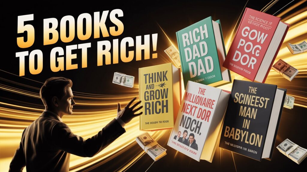 Discover the top 5 books (available on Amazon) by renowned authors to become rich. Learn why they work, the key take-aways, and how you can apply them today.