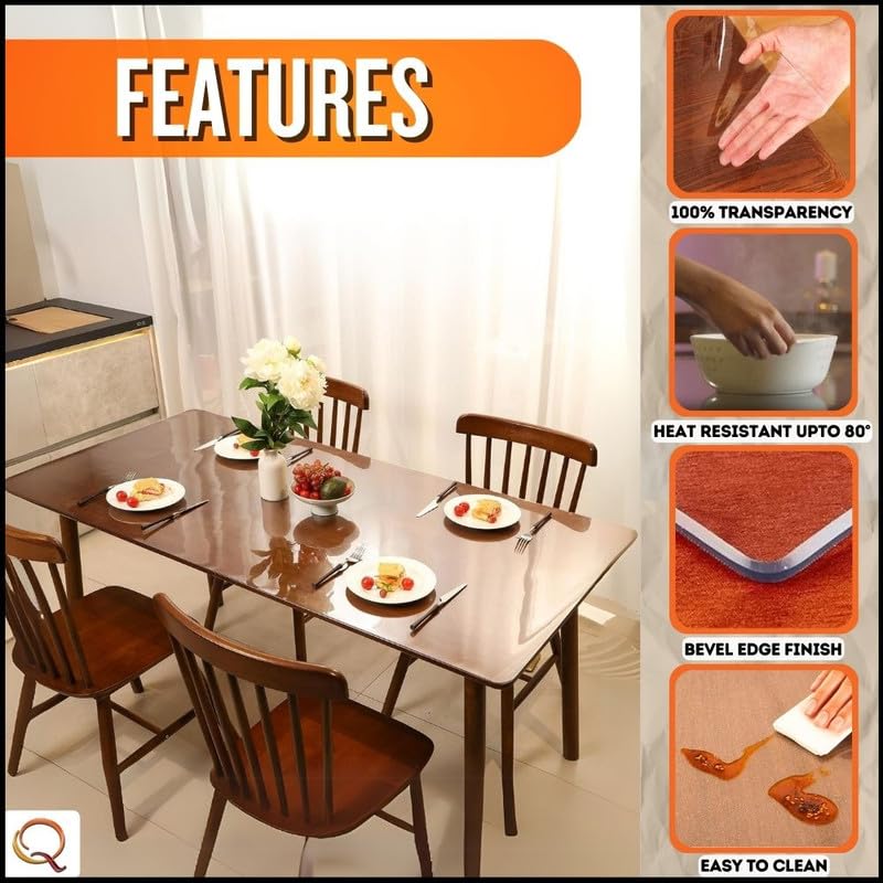 Discover why the Qlarity Covers 2mm Max Shield Table Cover is the most trusted transparent PVC dining protector for 4/6 seater tables. Heat-resistant, waterproof, anti-slip, odour-free, and fully customizable—perfect for keeping your table looking brand new effortlessly.