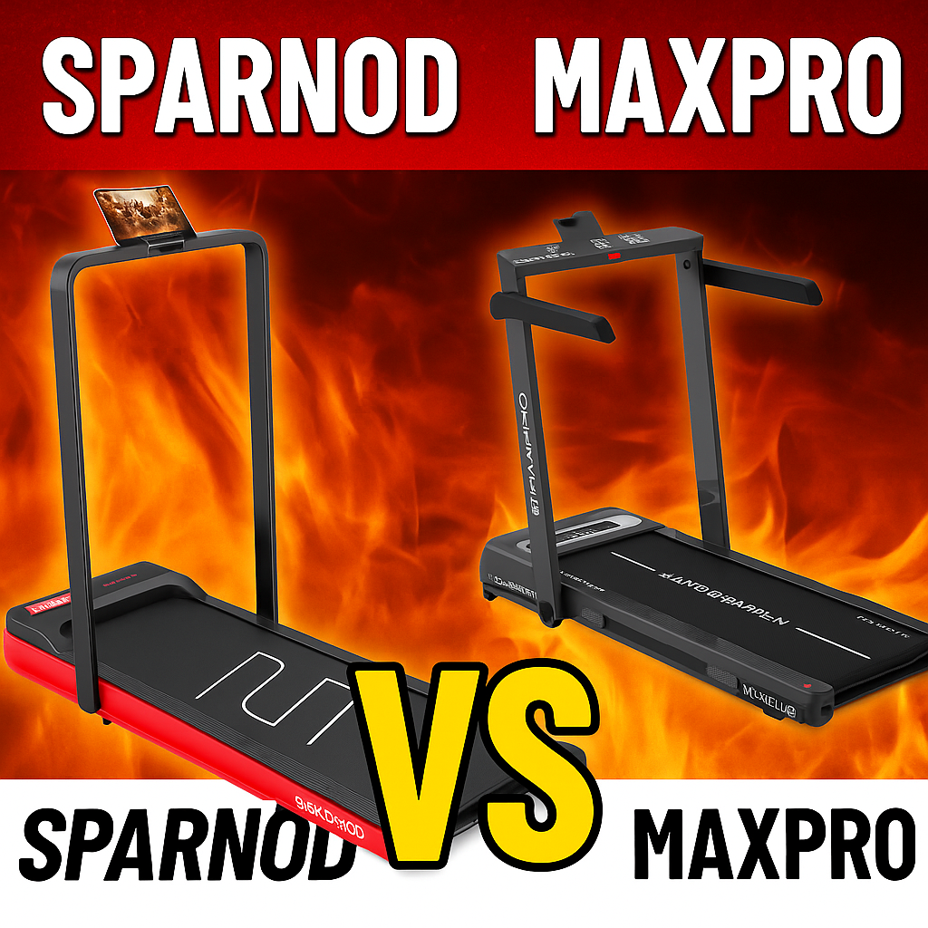 Compare the MAXPRO Glide 4.5HP treadmill with the Sparnod STH-3004N 2-in-1 Walking Pad. Real test results reveal shocking differences in power, features, and value.