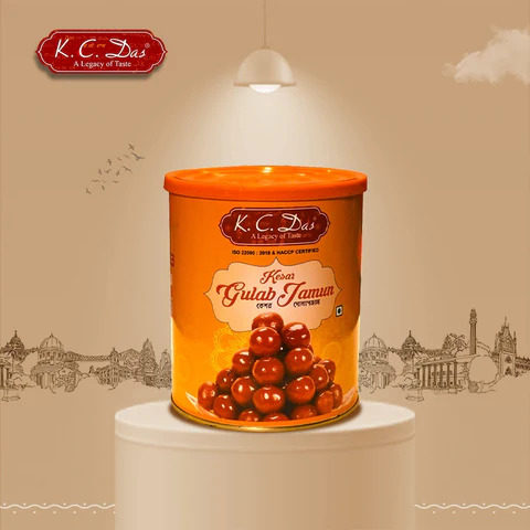 Experience the magic of Bengal's most cherished sweet – the Gulabjamun – with KC Das's convenient and delicious Canned Keshar Gulabjamun. This 1kg can is packed with approximately 20 melt-in-your-mouth Gulabjamuns, infused with the delicate aroma of saffron (keshar), ready to satisfy your sweet tooth whenever the craving strikes.