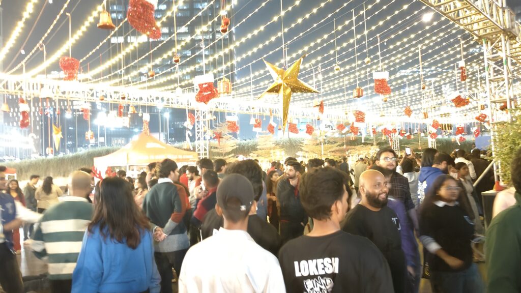 Explore the Community Christmas Carnival at Silpa Gram Craft Village, Hyderabad. Food stalls, live band, shopping & festive vibes — a must-visit event!