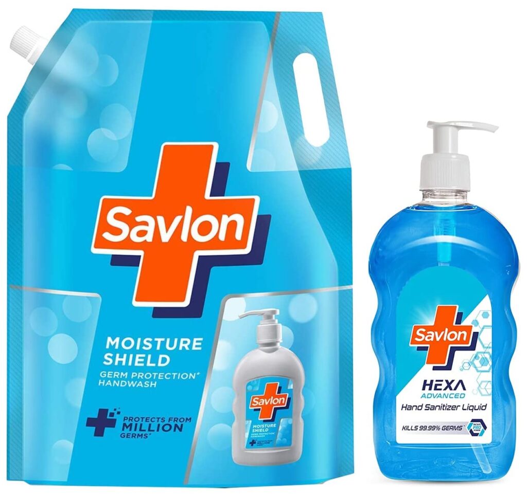 Discover why Savlon Hexa Advanced Hand Sanitizer with 70% alcohol and Chlorhexidine Gluconate kills 99.99% germs with lasting protection. Paired with Moisture Shield Handwash refill for soft, clean hands. Perfect for daily hygiene!