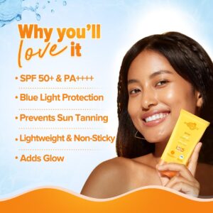 Discover why Aqualogica Glow+ Dewy Sunscreen Gel is trending for glowing skin, SPF 50 PA++++ protection, and blue light defense for all skin types.