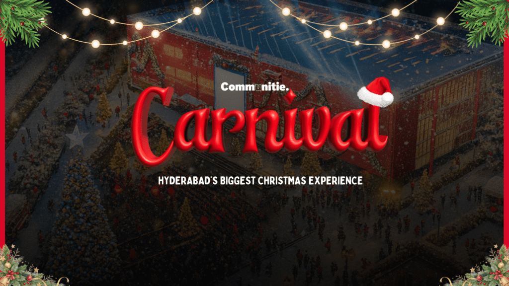 Explore the Community Christmas Carnival at Silpa Gram Craft Village, Hyderabad. Food stalls, live band, shopping & festive vibes — a must-visit event!