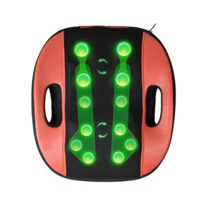 Deep Tissue Shiatsu Back Massager Cushion Corded Electric Massage Seat for Car, Chair & Sofa | 12 Ball Rubbing Massage Relief Neck & Back Pain | Portable Waist Cushion Perfect for Home & Office Use