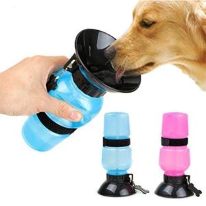 Plastic Puppies Dog Water Bottle,Leak Proof Portable Puppy Water Dispenser Drinking Feeder Pet Care Cup For Outdoor Walking,Hiking,Travel (12 Oz/350Ml,Color May Vary)