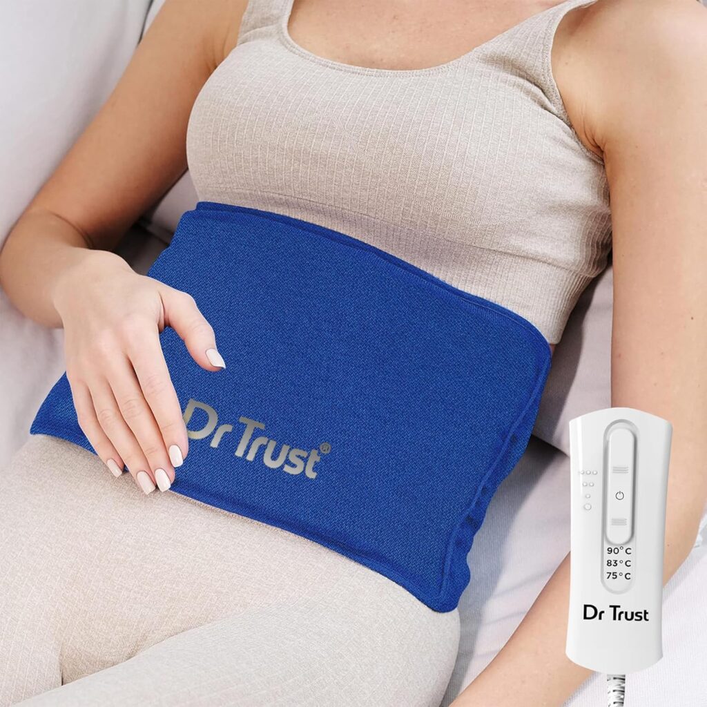 Say goodbye to period cramps, back pain, and muscle stiffness with the Dr Trust USA Orthopedic Electric Heating Pad. Featuring 3 adjustable heat settings, skin-friendly polyester, and safety features, this versatile heat belt delivers fast, soothing relief at home. Discover why users love it!