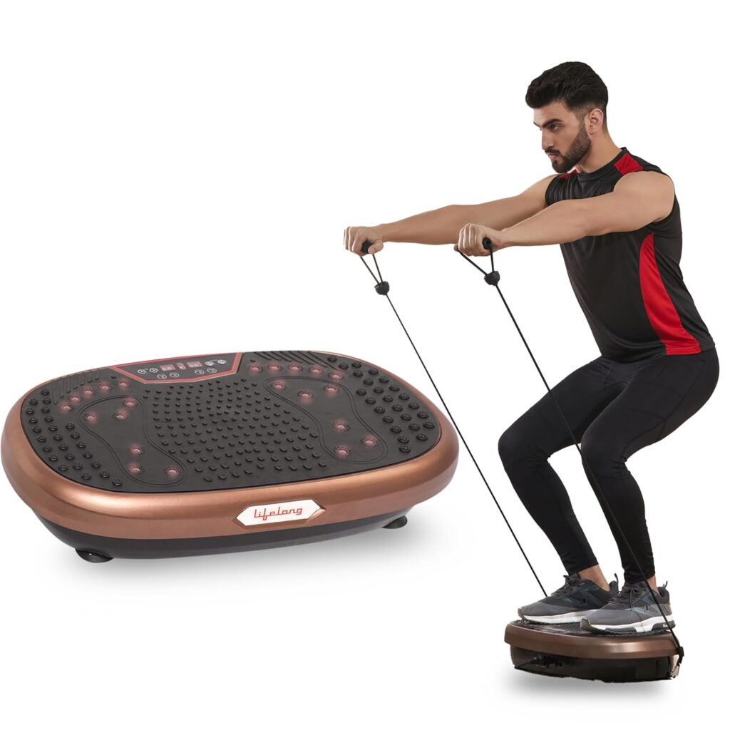 Burn fat, tone muscles, relieve pain & improve flexibility at home with Lifelong Crazyfit Vibration Plate. 5 modes, remote control & 1-year warranty.
