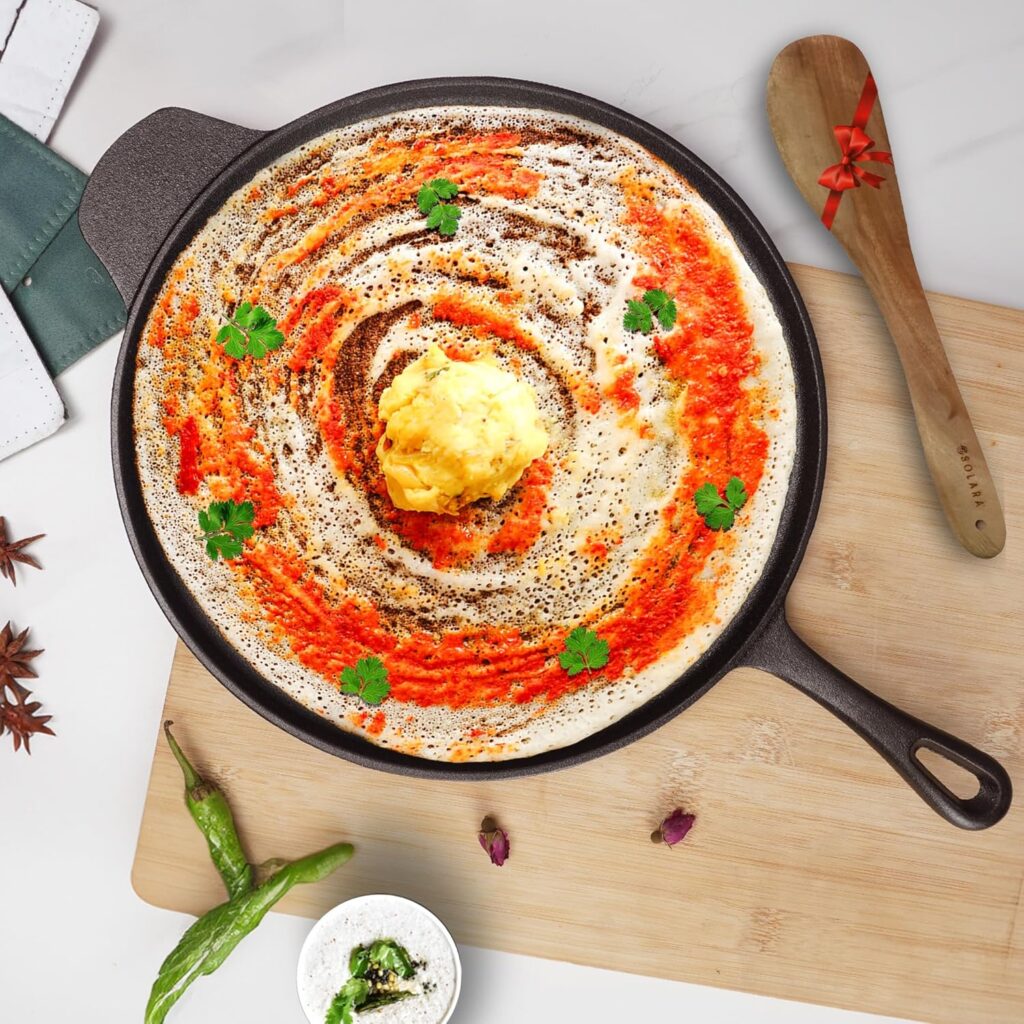 Discover why the SOLARA Crownstone Premium Cast Iron Tawa (12 Inch) is the ultimate choice for crispy dosas and perfectly puffed rotis. Pre-seasoned, toxin-free, induction-compatible – honest review, benefits, and tips inside!