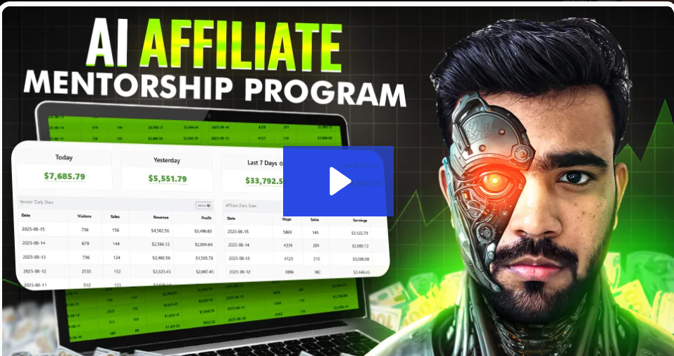Unlock $1,000/day in affiliate marketing with Purvesh Mahajan's live AI Affiliate Mentorship. Learn AI-powered niche selection, content creation, funnels, and scaling. Batch at ₹29,999 – only last 5 seats left! Enroll now before the discount ends.