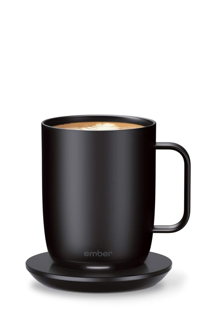 Keep coffee at the perfect temperature with the Ember Smart Mug 2. App-controlled, 80-min battery & sleek modern design.