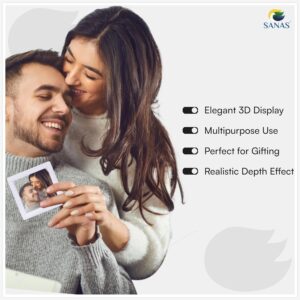 Sanas Shadow Box Frame with Glass (10Pcs) Small Photo Frame Memory Box Aesthetic Unique Storage Box Frame for 3D Craft Floating Display Photo Storage Box Transparent (10Pcs) (Elegant White Finish)