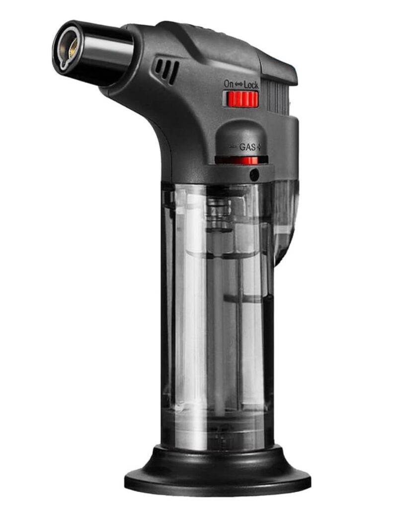Buy GRAYSON windproof jet flame gas lighter for kitchen use. Easy refill, multipurpose blow torch lighter for stove, BBQ, candles & camping.