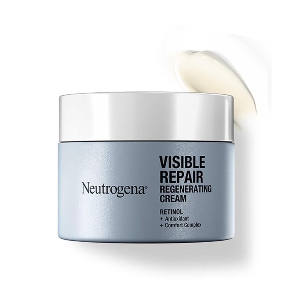 Discover how Neutrogena Visible Repair Retinol Day & Night Cream boosts collagen, reduces wrinkles & fine lines in just 7 days. Dermatologist-trusted formula.