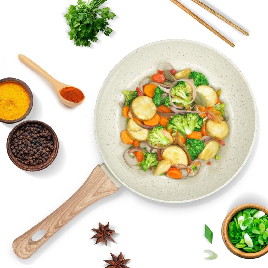 Looking for a healthy non-stick fry pan? SOLARA Belmont 24cm ceramic frying pan offers easy cooking, less oil use, and works on induction & gas stoves.