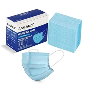 ASGARD Melt-Blown Fabric Disposable Face Mask with Nose Clip (Blue, Pack of 100) for Unisex